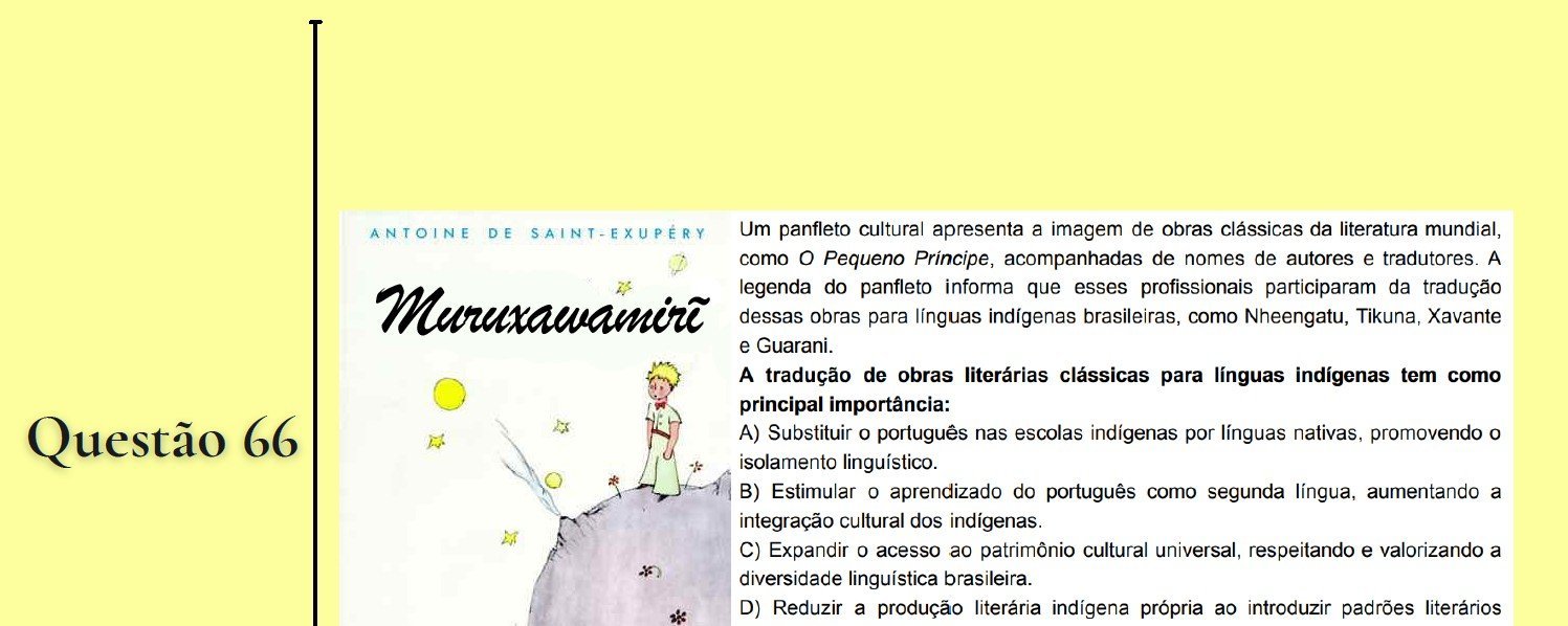 Enem 2025 em Belém inclui questões semelhantes às de material vendido por estudante - Imagem do artigo original