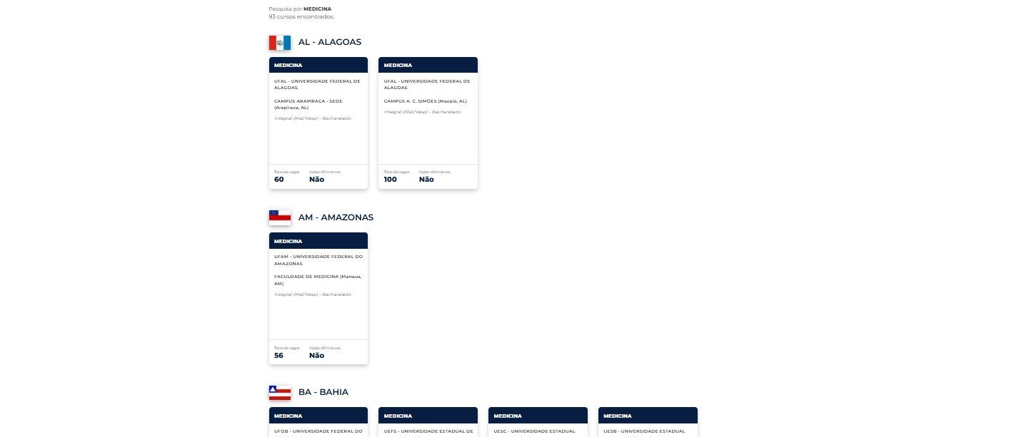 Medicina lidera 7 das 10 maiores notas de corte parciais do Sisu 2026 - Imagem do artigo original
