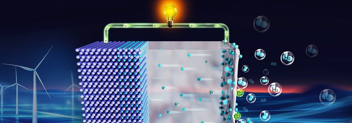 Protótipo de bateria híbrida armazena hidrogênio e eletricidade sem pressurização - Imagem do artigo original